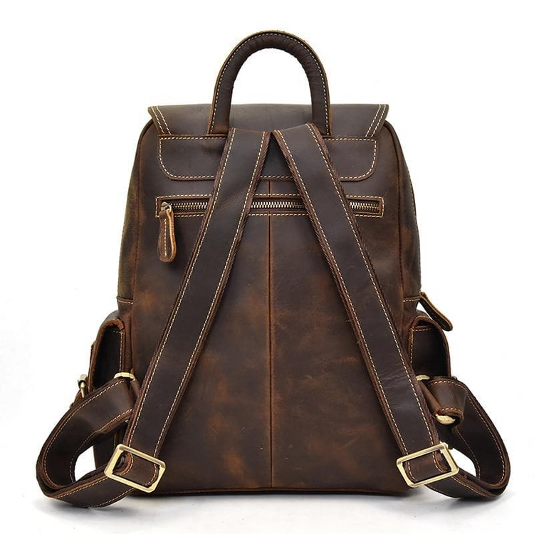 a brown backpack with straps