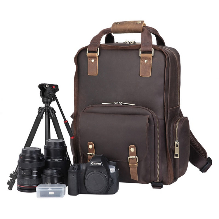 a camera and bag with a tripod