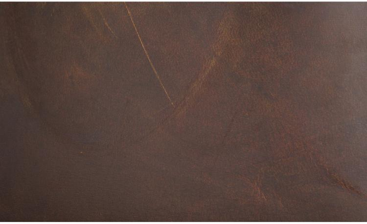 a close-up of a brown leather