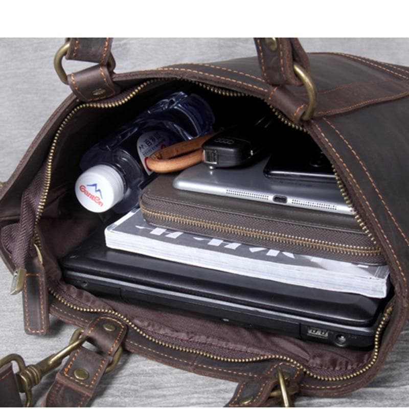 a bag with a few objects inside