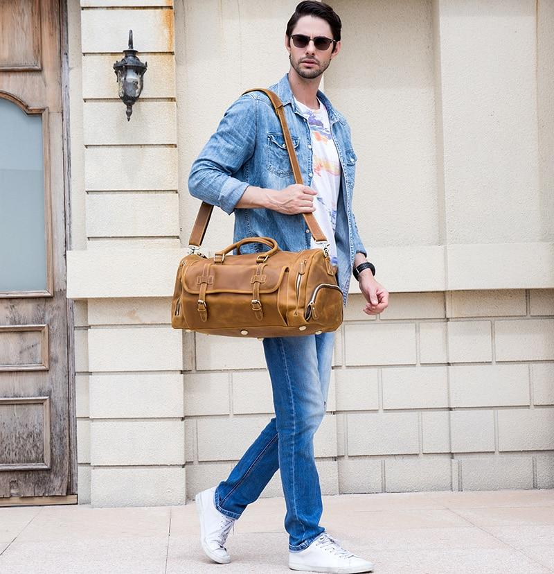 a man walking with a bag