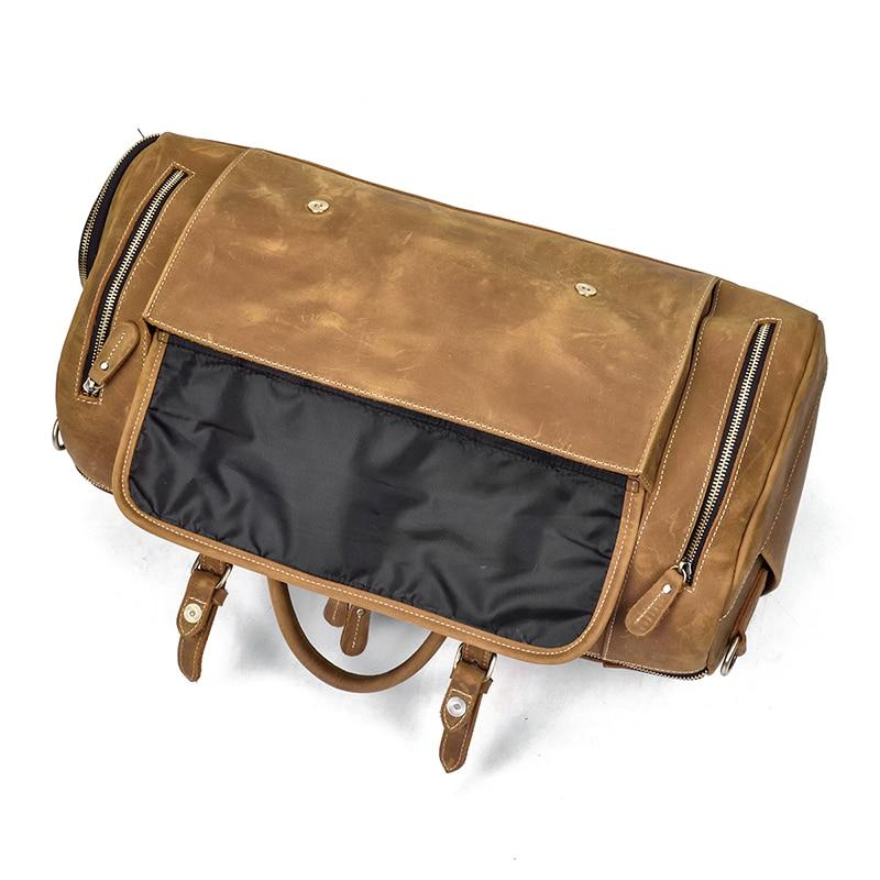 a brown bag with a black pocket