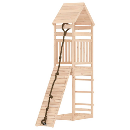 vidaXL Playhouse with Climbing Wall Solid Wood Pine