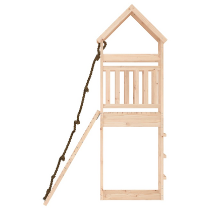 vidaXL Playhouse with Climbing Wall Solid Wood Pine