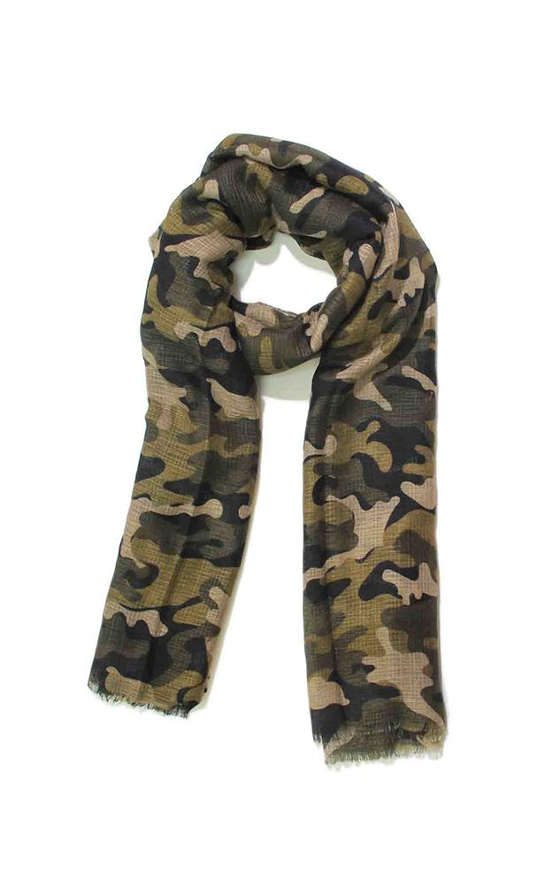 a scarf with a camouflage pattern