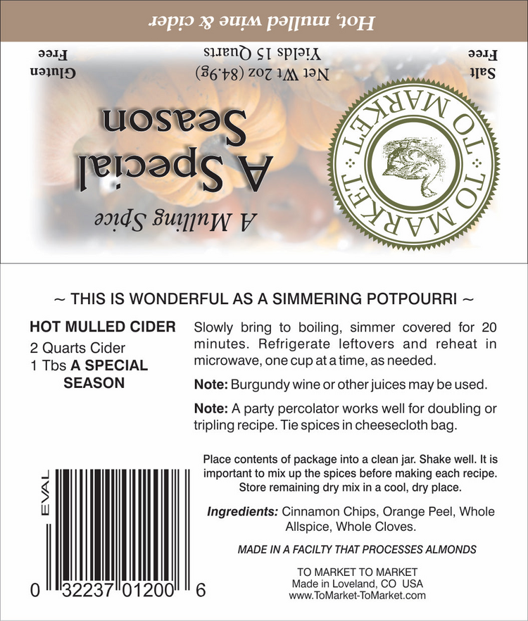 a label of a spice mix