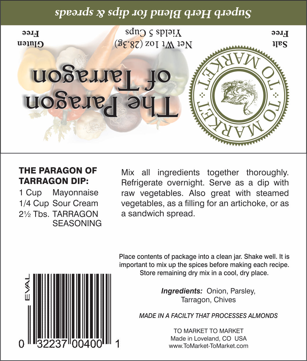 a label of a seasoning