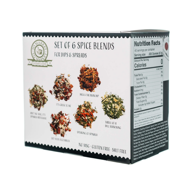 a box with different spices on it