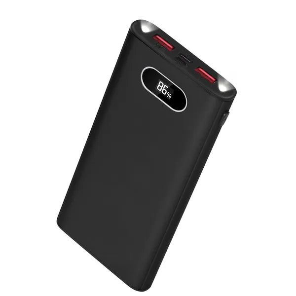 a black rectangular device with a battery
