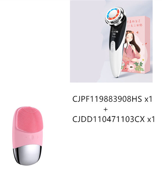 a device with a pink cover