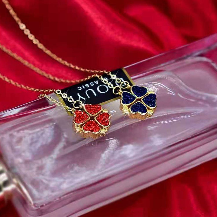 a necklaces on a bottle