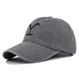 Distressed Embroidered Ponytail Baseball Cap