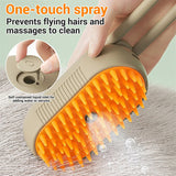USB Rechargeable Steam Pet Grooming Brush