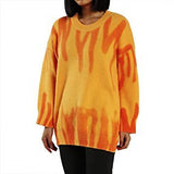 Women's Loose Printed Knit Sweater