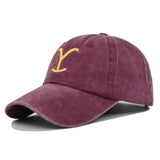 Distressed Embroidered Ponytail Baseball Cap
