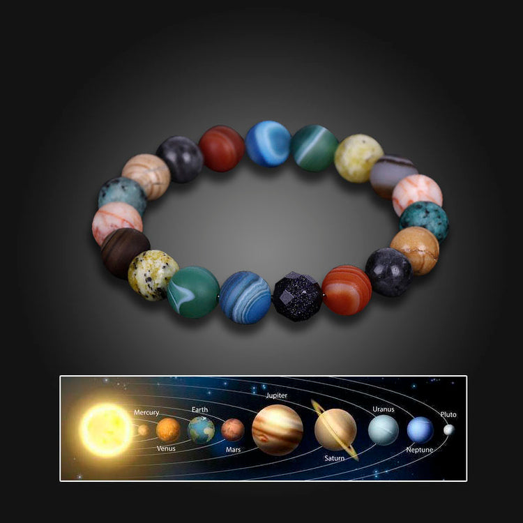 a bracelet with planets and solar system