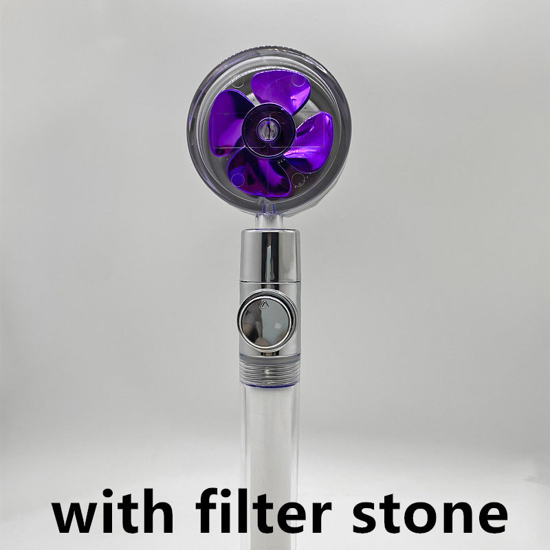 a purple fan with a white background
