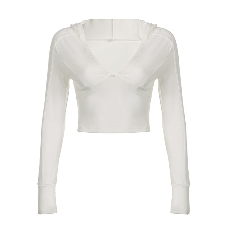 a white shirt with a hood