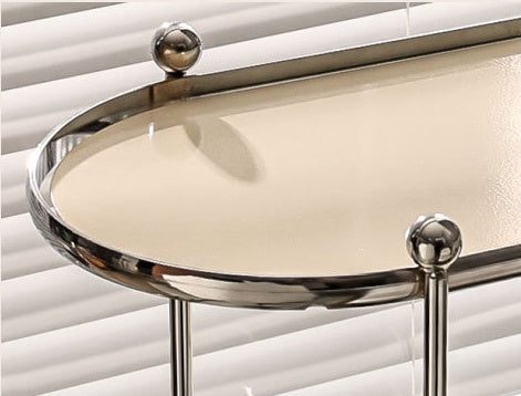 a table with a clear surface