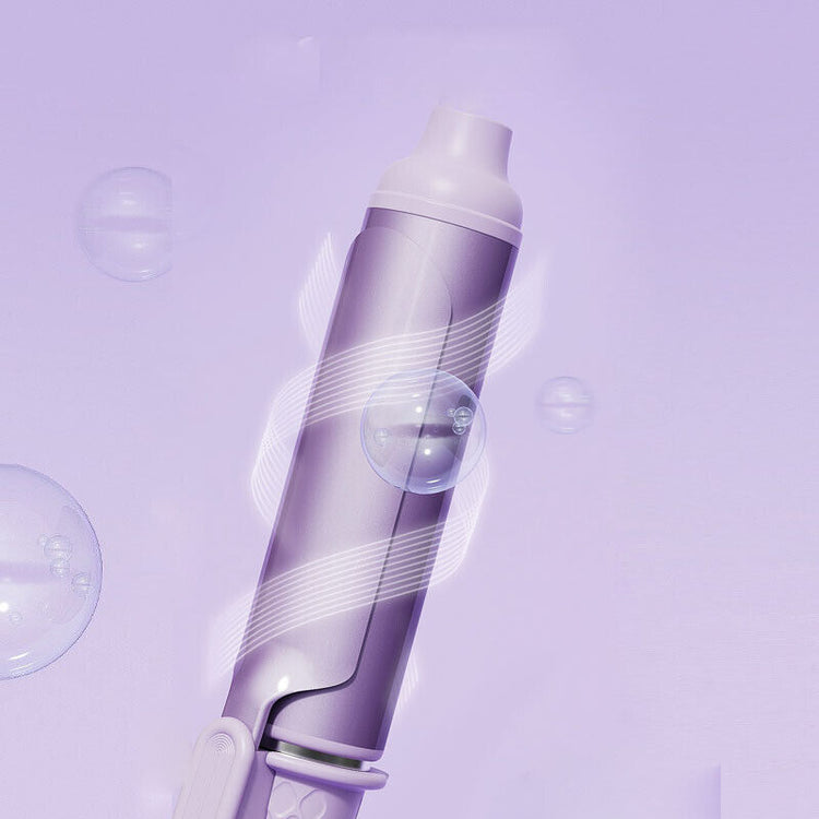 a purple pen with bubbles floating in the air