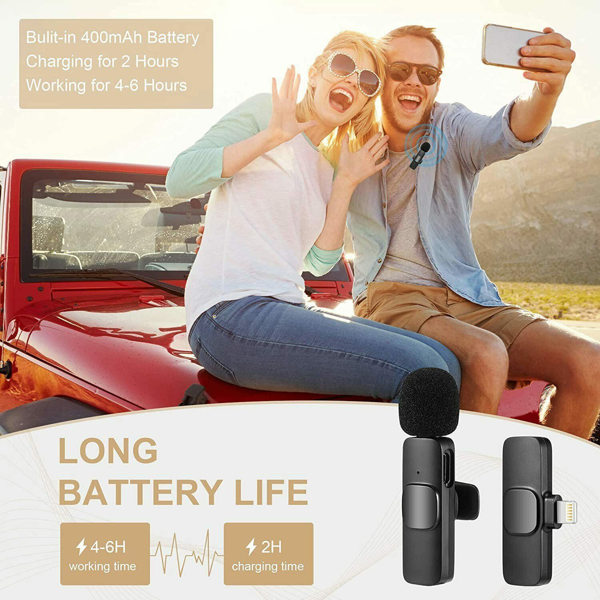 a man and woman taking a selfie on a car