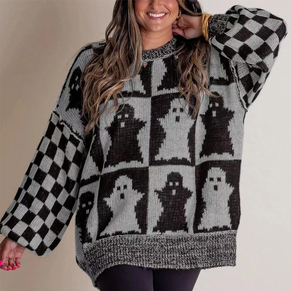 a woman wearing a sweater
