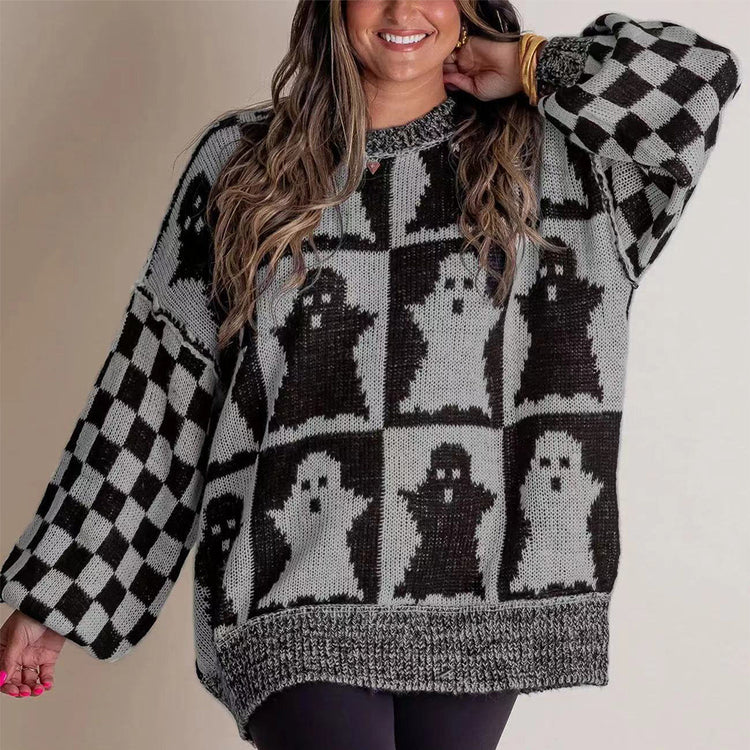 a woman wearing a sweater