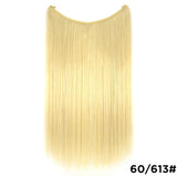 22-Inch Clipless Wire Hair Extensions, Straight Synthetic Hair