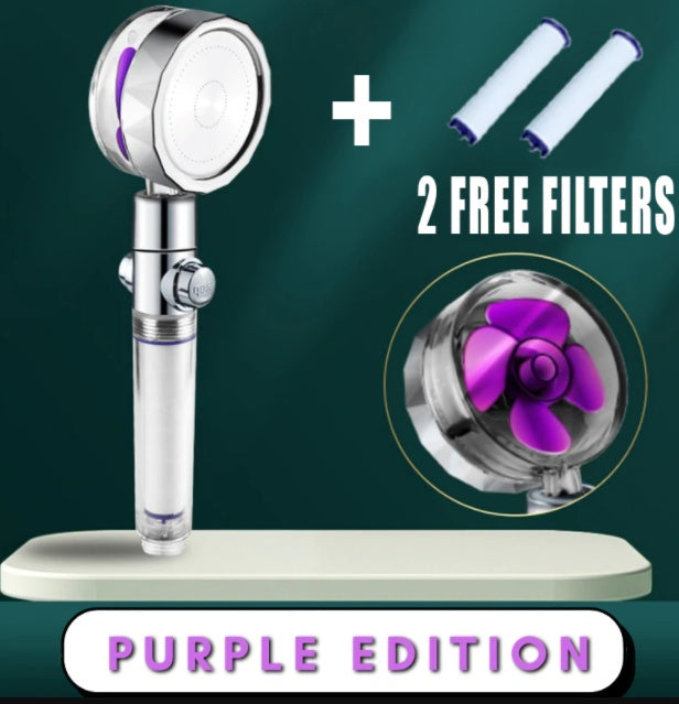 a purple fan with a purple fan