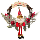 Christmas Snowman and Reindeer Wreath Ornament