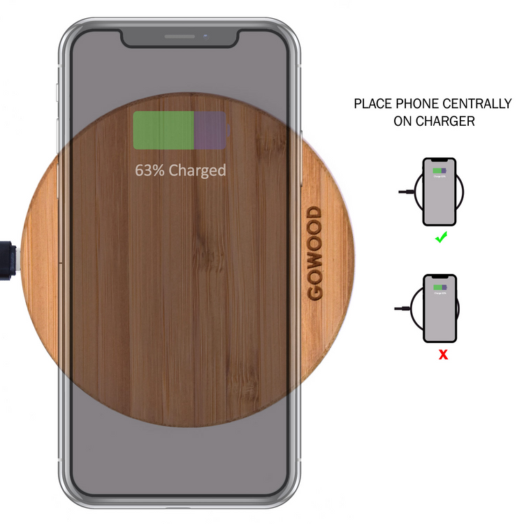 a cell phone charging on a charger
