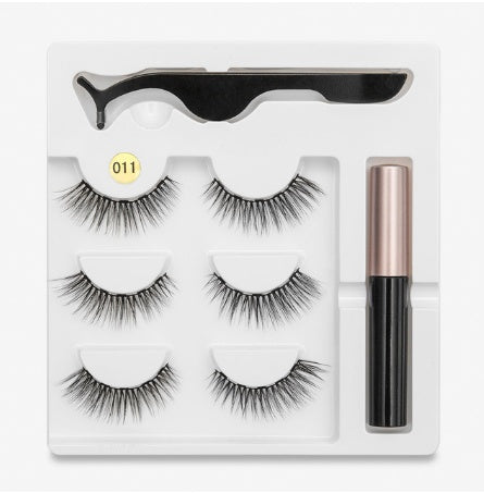 a set of false eyelashes and a mascara