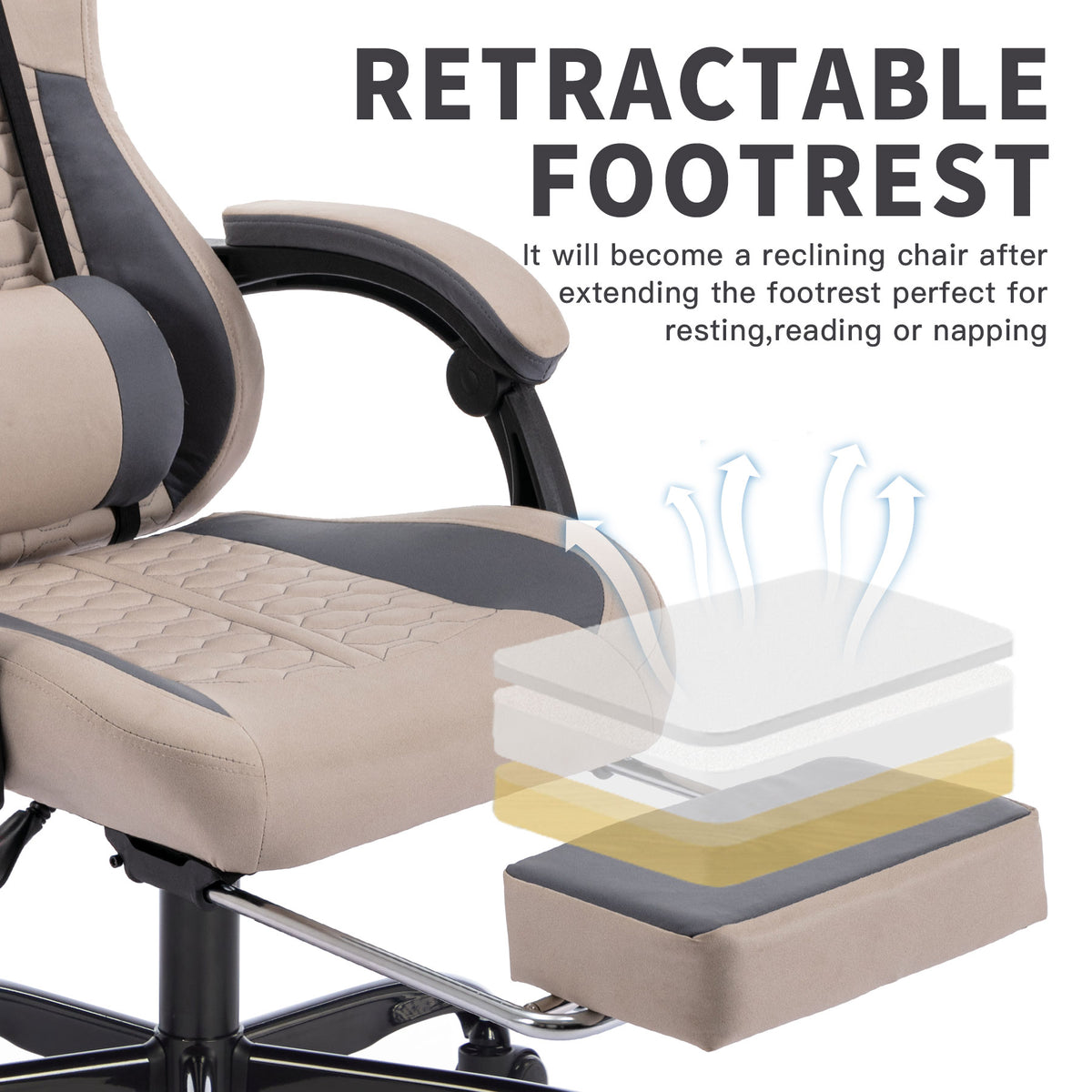 a chair with a cushion