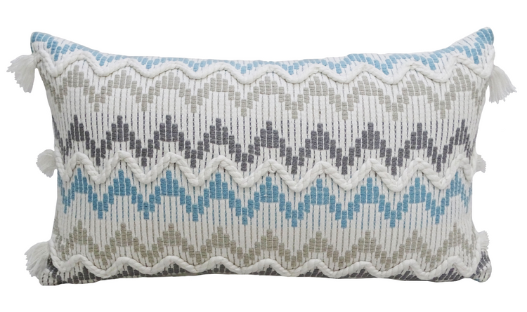 a close up of a pillow