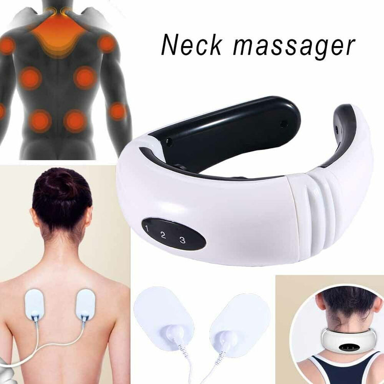a collage of a woman's neck massage