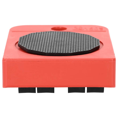 Furniture Casters, 8 Pieces with Lifters, Red, 9.8x7.5x3 cm, 150 kg