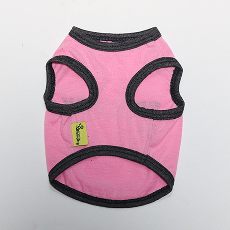 a pink and black vest