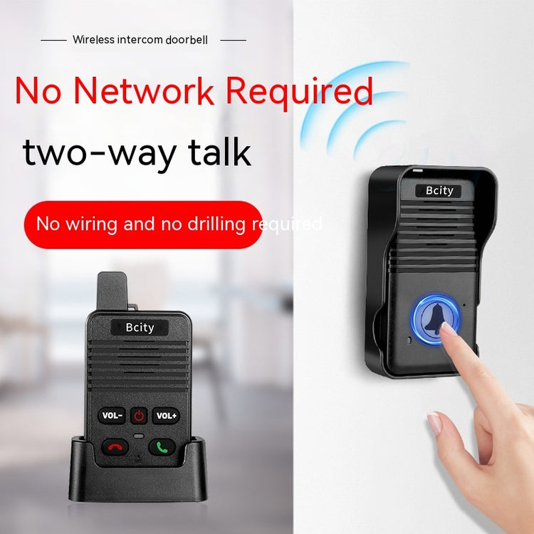 a hand pressing a button on a black device