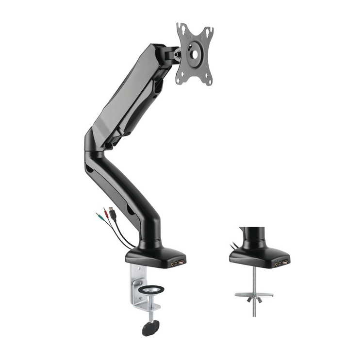 a black computer monitor arm