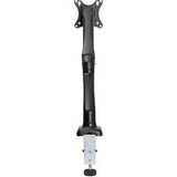 Lorell Mounting Arm for Monitor - Black - Height Adjustable - 1 Display(s) Supported - 14.30 lb Load Capacity - 75 x 75, 100 x 100 - 1 Each