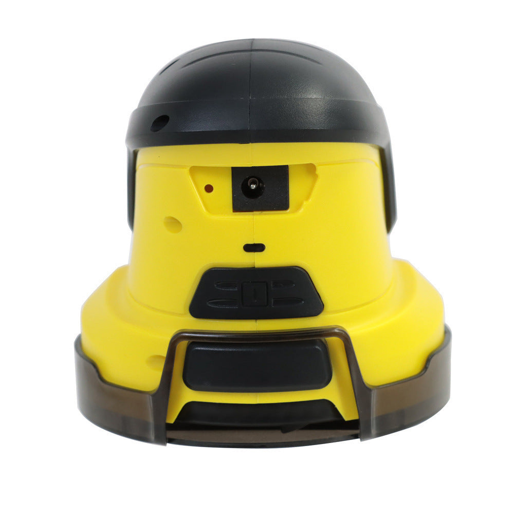 a yellow and black robot