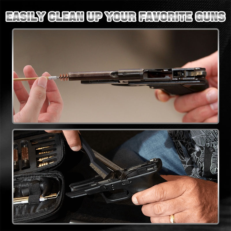 a close-up of a gun