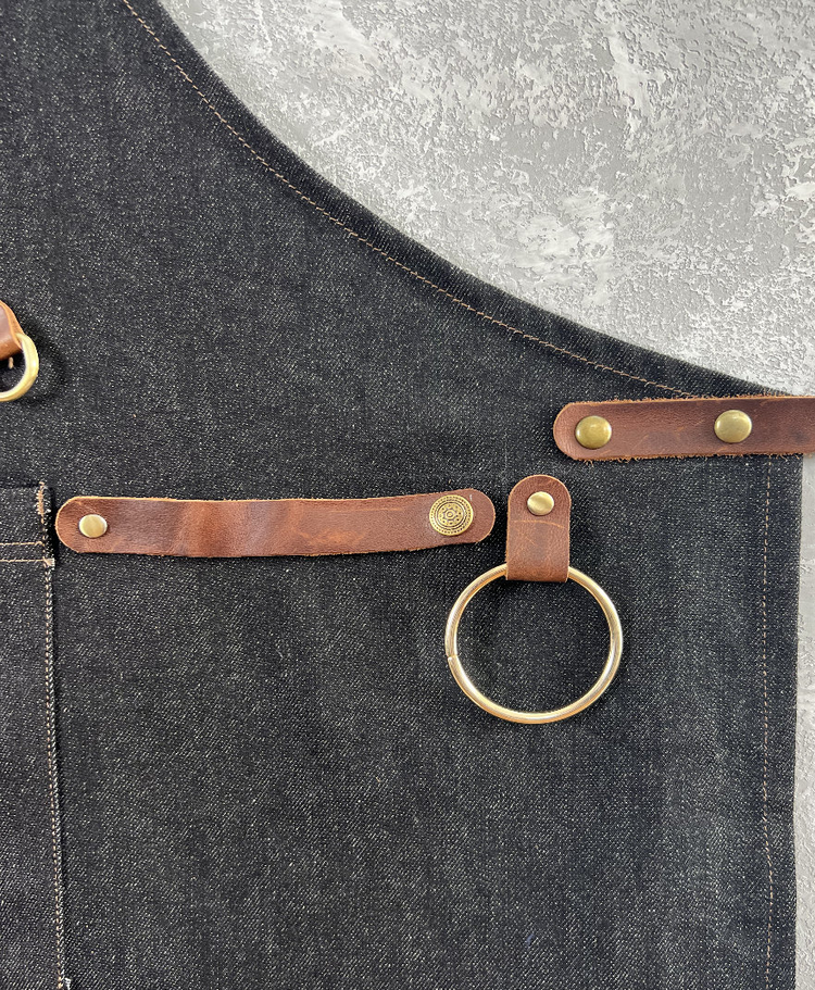 a close up of a apron