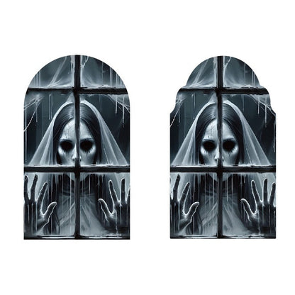 Ghost Holographic Mirror Halloween Decoration