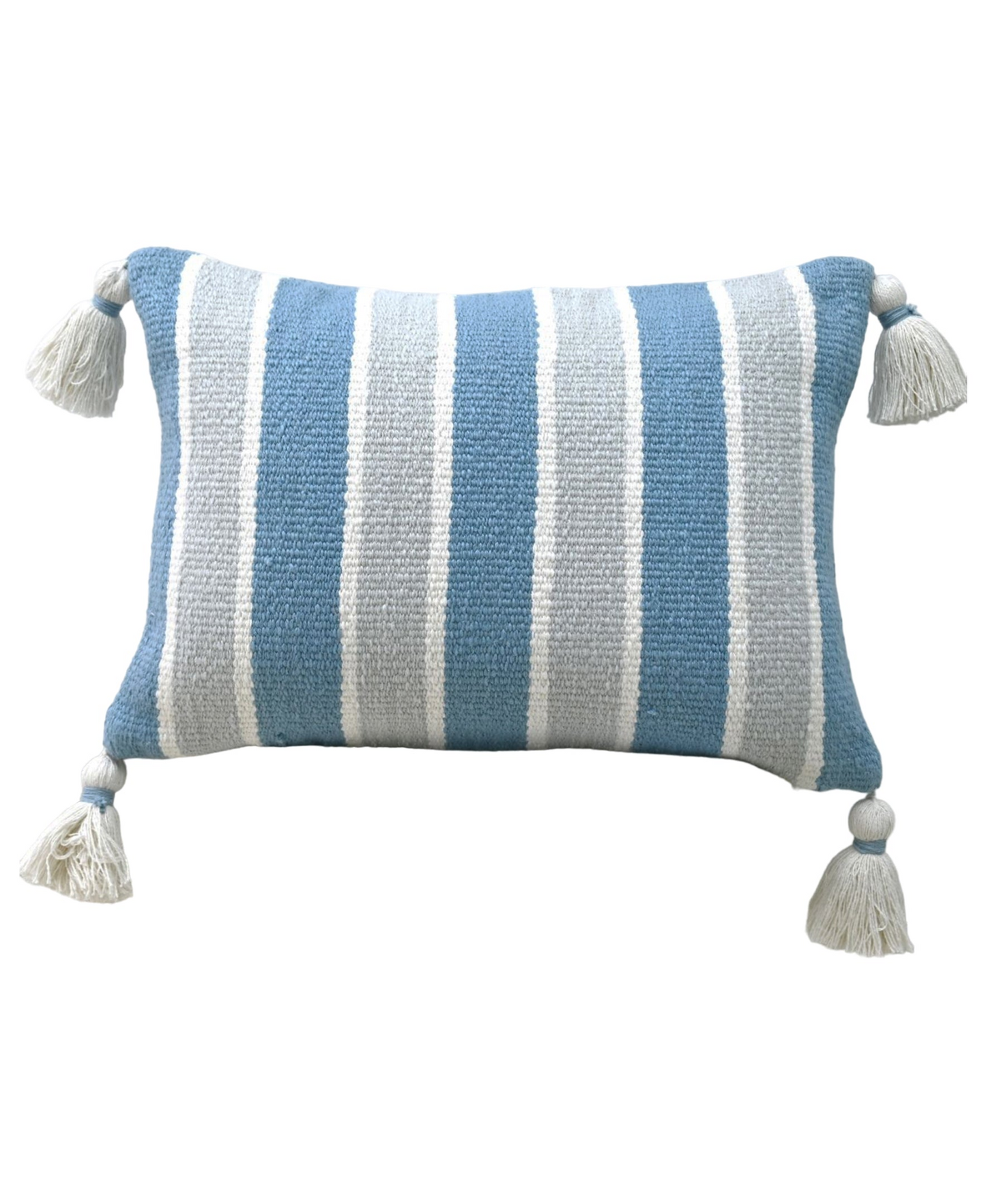 Handwoven Corner Tassels Decorative Pillow, 14''X20''