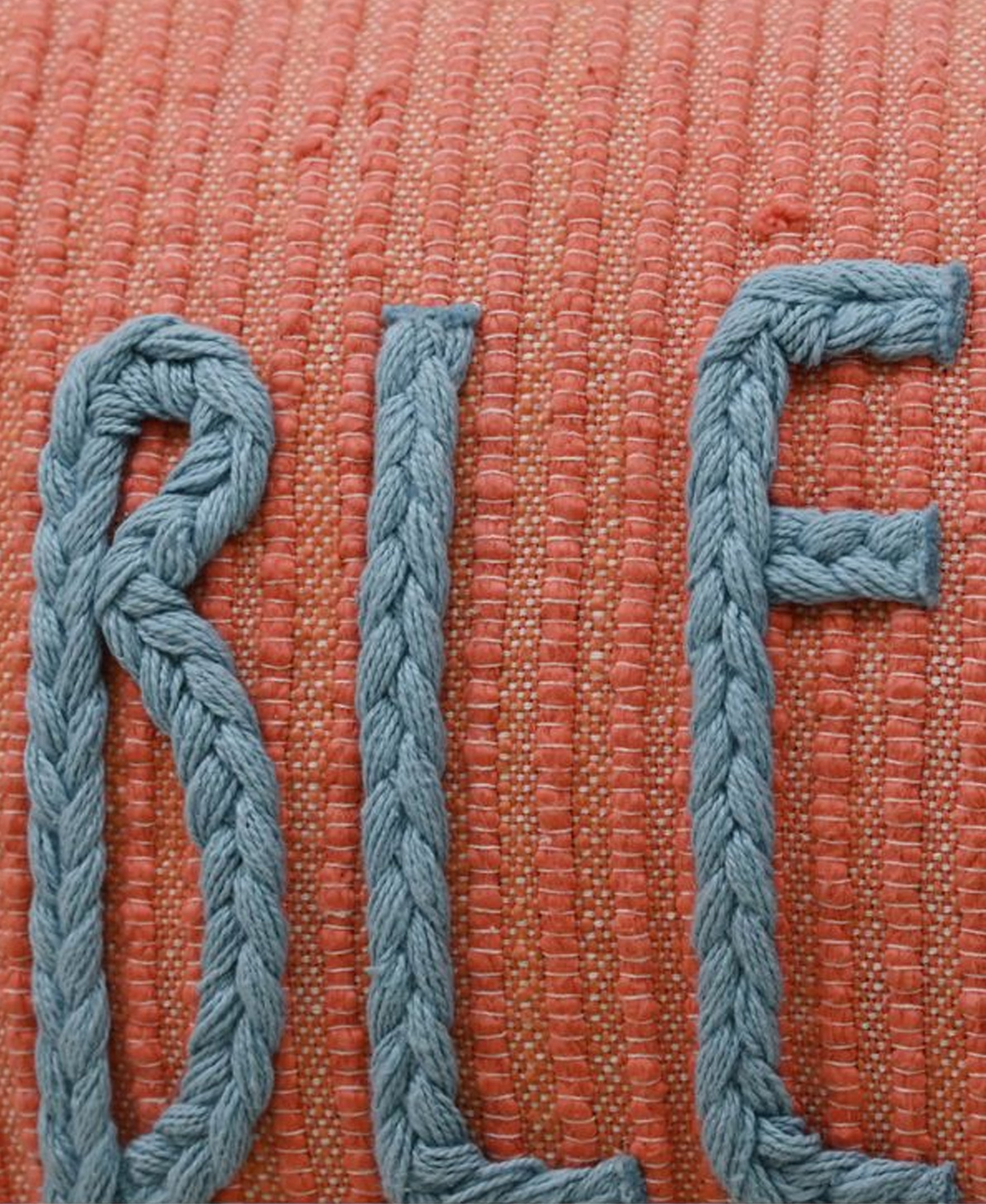 Handwoven Braid Couching Decorative Pillow, 14"X24"