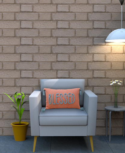 Handwoven Braid Couching Decorative Pillow, 14"X24"