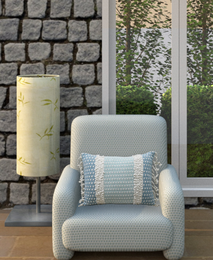 Handwoven Buttknot Edging Decorative Pillow, 14''X20''