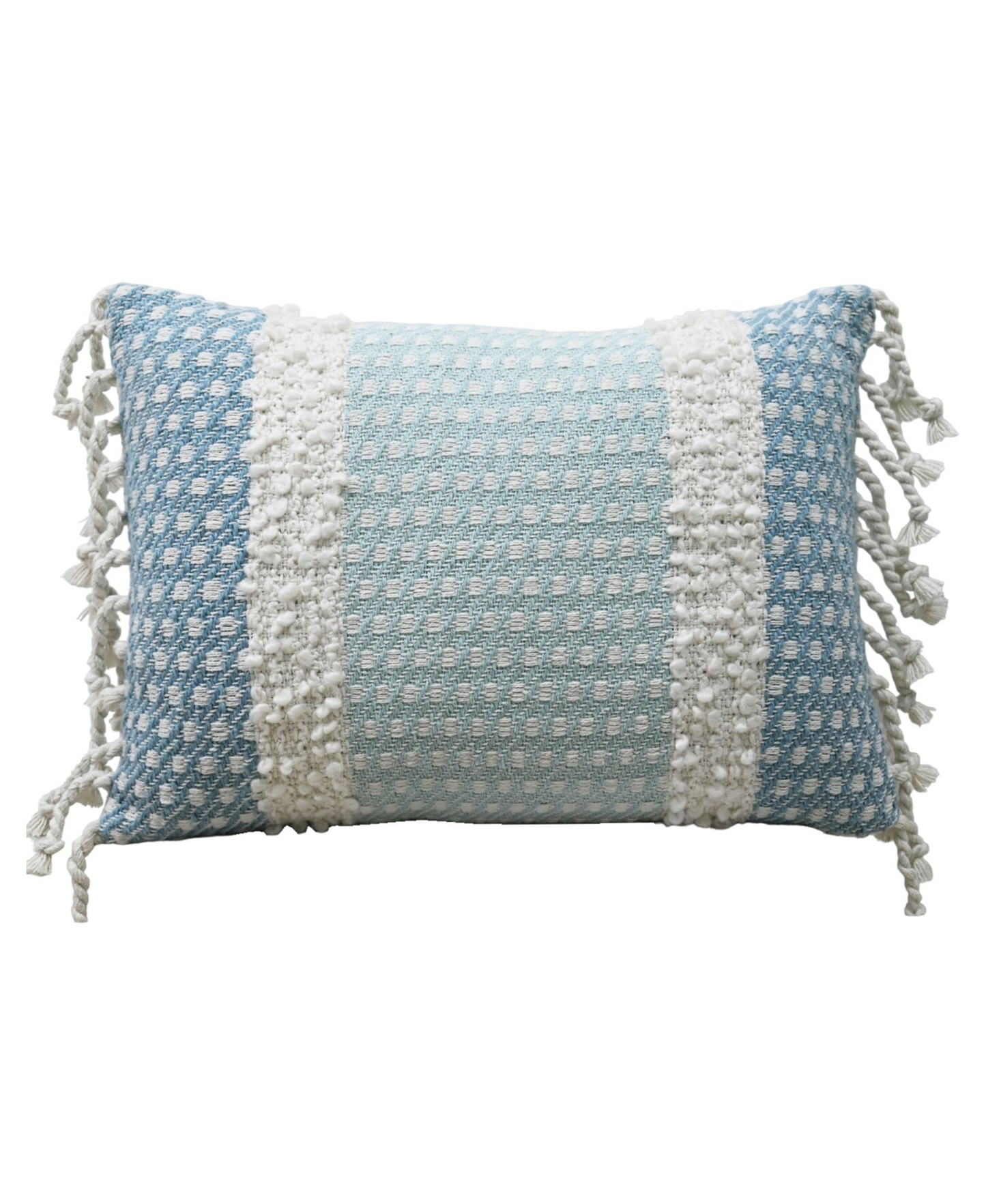 Handwoven Buttknot Edging Decorative Pillow, 14''X20''