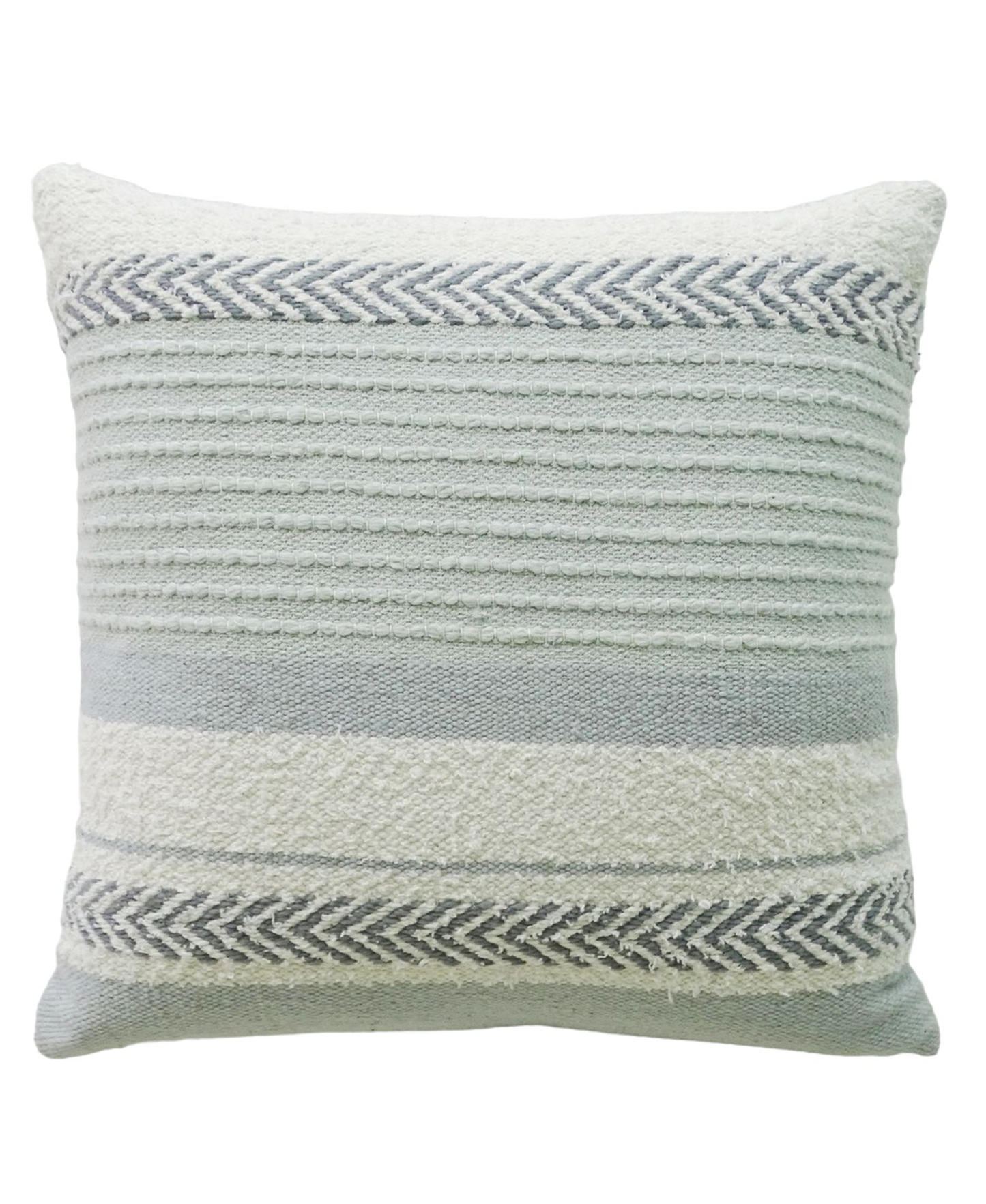 Handloom Woven Striped Decorative Pillow 20"x20"